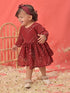 Sishu Girl's Maroon Mirror Kurta