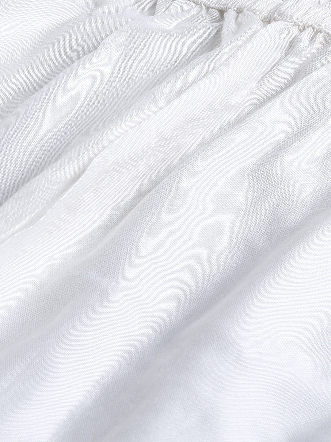 Girl's White Mirror Kurta Pyjama Set