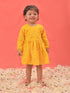 Sishu Girl's Yellow Mirror Kurta
