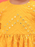 Sishu Girl's Yellow Mirror Kurta Pyjama Set