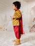 Girl's Mustard Floral Kurta Patiala Set With Dupatta