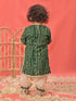 Sishu Girl's Green Bandhni Print Kurta And Patiala Set