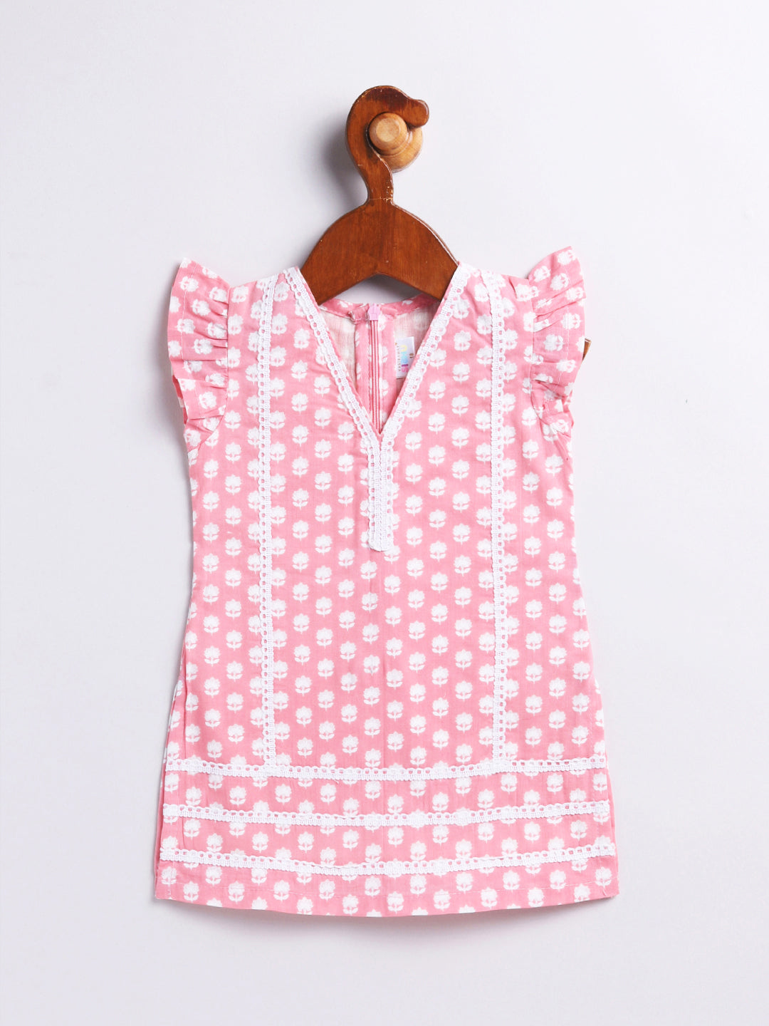Girl's' Pink Kurta Set