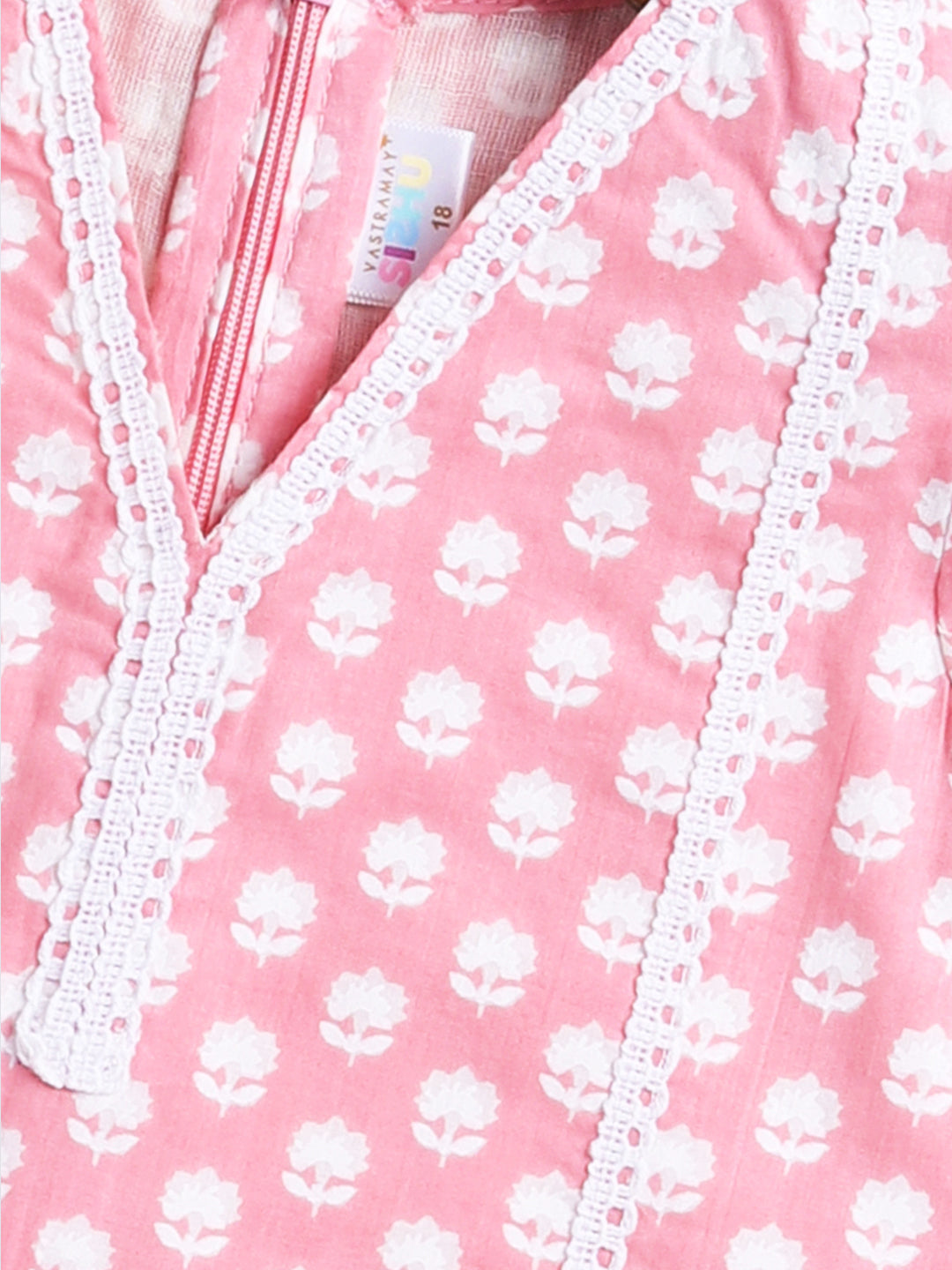 Girl's' Pink Kurta Set