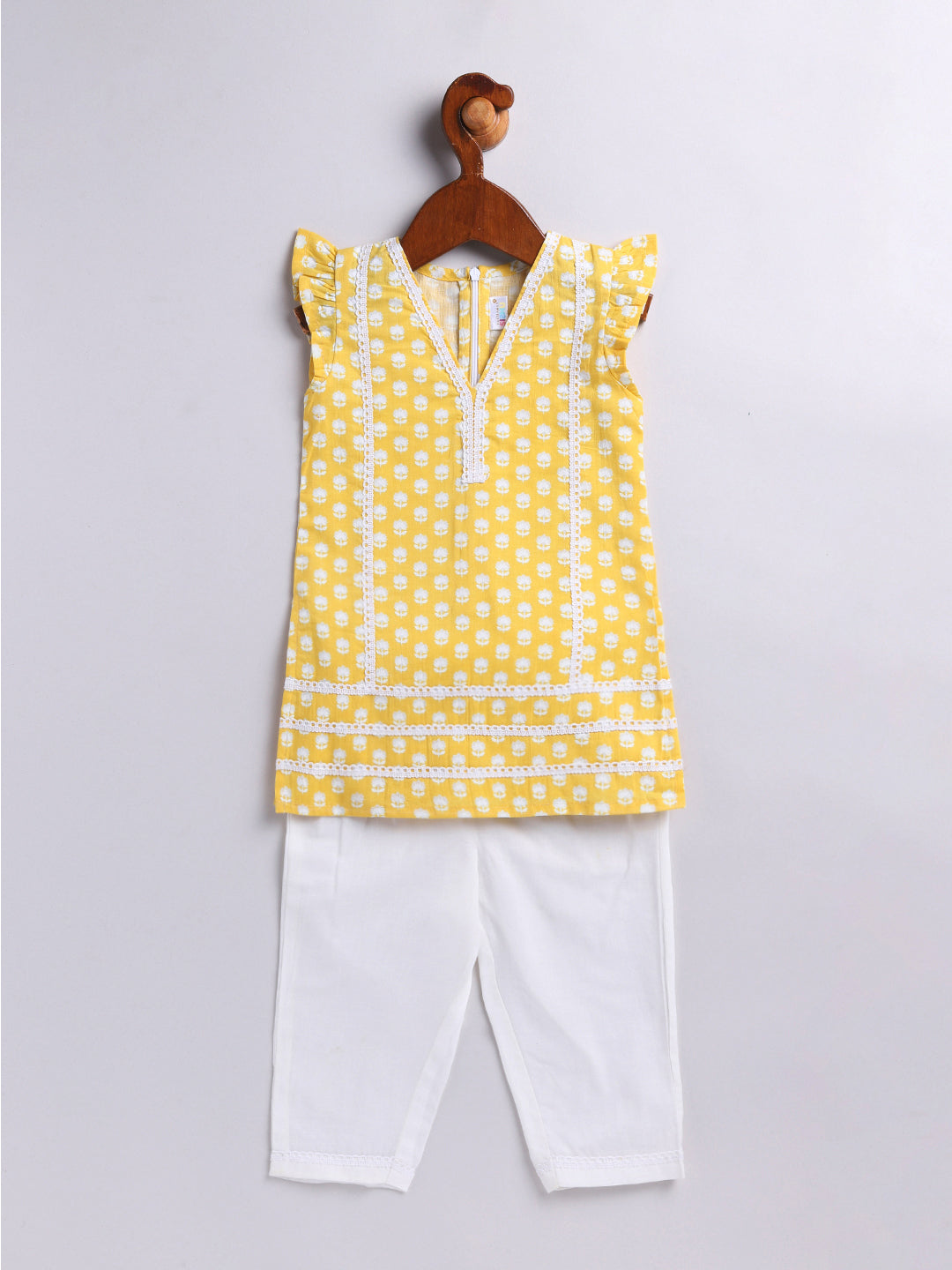 Girl's' Yellow Kurta Set