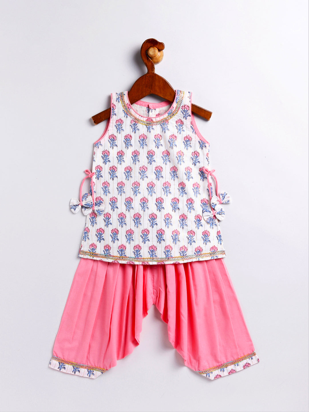 Girl's' Multi Color Kurta And Patiala Set