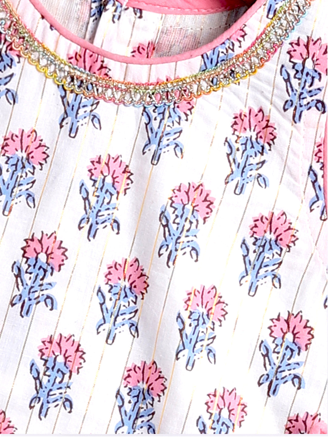 Girl's' Multi Color Kurta And Patiala Set