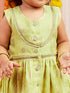 Girl's' Mint Green Kurta Pant Set