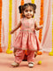 Girl's' Pink Kurta Pant Set