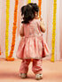 Girl's' Pink Kurta Pant Set