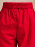 Girls Mustard Cotton Ikkat Thigh Length Kurta and Pyjama Set