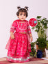 Girl's' Pink Lehenga Choli With Dupatta