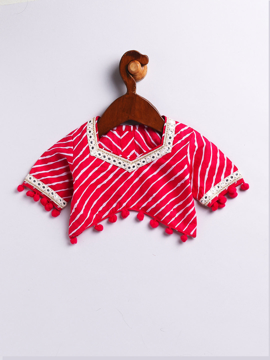 Girl's' Pink Lehenga Choli With Dupatta