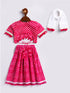 Girl's' Pink Lehenga Choli With Dupatta