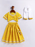 Girl's' Yellow Lehenga Choli With Dupatta