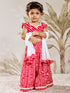 Girl's Red Cotton Lehenga Set