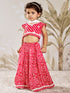 Girl's Red Cotton Lehenga Set