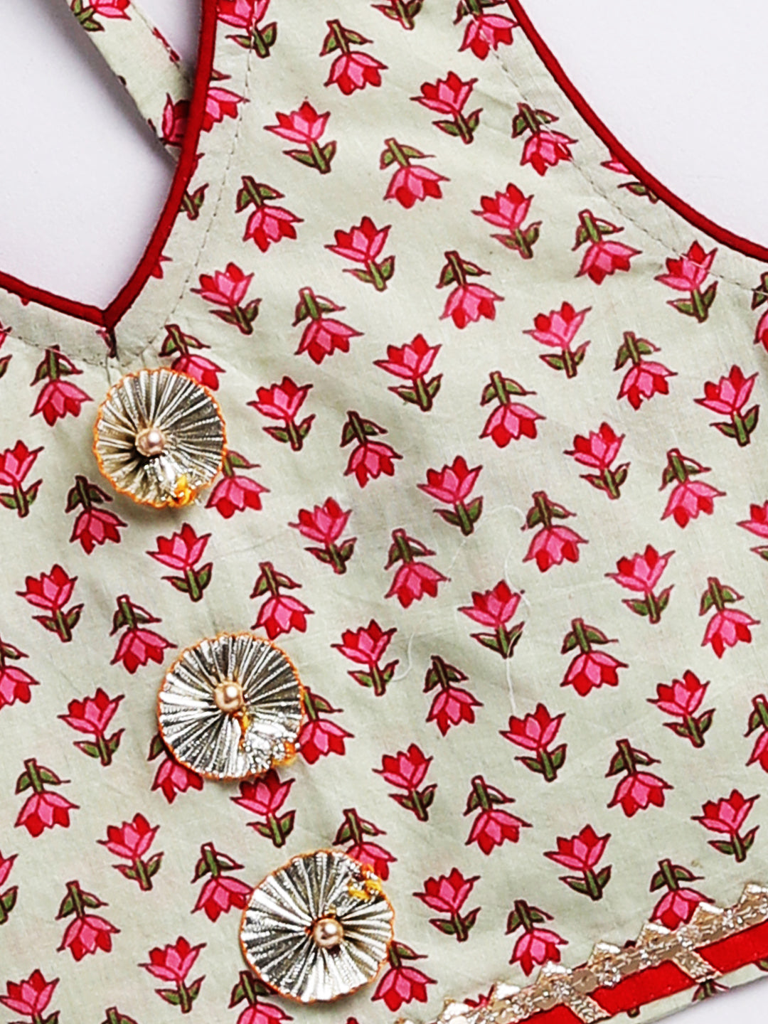 Girl's' Mint Green Lehenga Choli With Dupatta