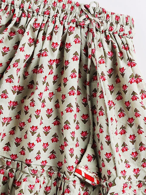 Girl's' Mint Green Lehenga Choli With Dupatta