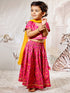 Girl's Pink Cotton Lehenga Set
