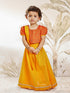 Girl's Orange Cotton Lehenga Set