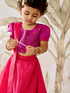 Girl's Purple Cotton Lehenga Set