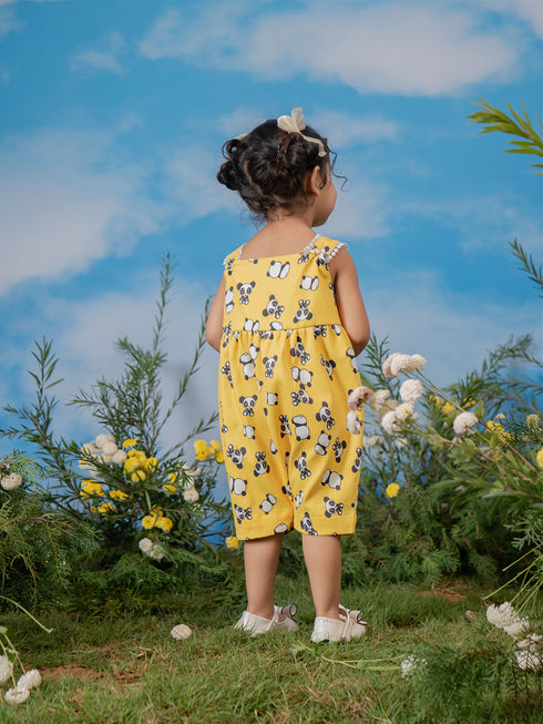 Girl's Yellow Romper