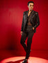 Men's Black Embellished Blazer