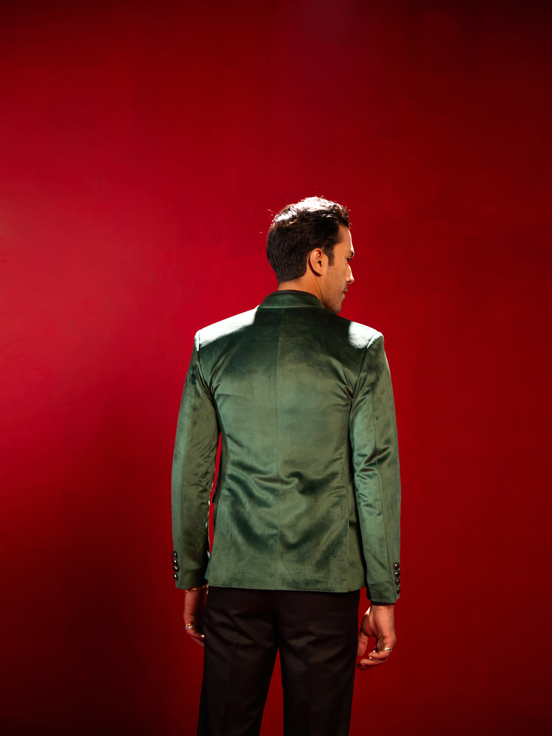 Men's Green Velvet Blazer