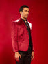 Men's Maroon Velvet Fancy Blazer