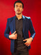 Men's Navy Blue Silk Blend Blazer