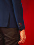 Men's Navy Blue Silk Blend Blazer