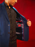 Men's Navy Blue Silk Blend Blazer