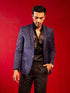 Men's Navy Blue Silk Blend Blazer