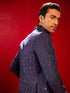Men's Navy Blue Silk Blend Blazer