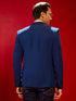 Men's Navy Blue Silk Blend Blazer