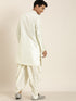 Men's Cream Indo Western Sherwani With Dhoti Set