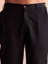 Men's Black Georgette Embellished Indo Set
