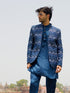 Men's Navy Blue Silk Embroidered Jodhpuri