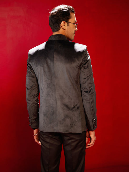 Men's Black Velvet Jodhpuri