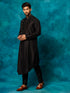 Men's Black Viscose Blend Kurta Pyjama Set