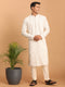 Men's Grey Ethnic Mirror Kurta With Pant Set