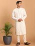 Men's Grey Ethnic Mirror Kurta With Pant Set