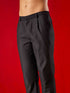 Men's Black Kurta Pant Set With Velvet Slit Sleeves Dupatta