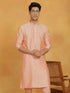 Men's Peach Viscose Kurta