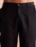 Men's Black Georgette Zari With Sequins Worked Kurta Pant Set