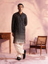 Men's Black Georgette Zari With Sequins Worked Kurta Patiala Set