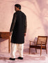 Men's Black Georgette Zari With Sequins Worked Kurta Patiala Set