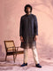 Men's Navy Blue Georgette Zari With Sequins Worked Kurta Pant Set