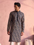 Men's Bottle Green Georgette Embroidered Kurta